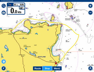 Route durch den Pentland Firth