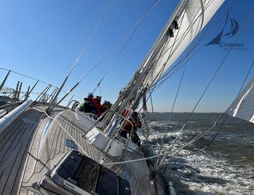 Kurs Am-Wind Auf der Weser gen Nordsee