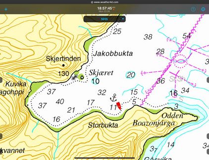 Seekarte Storibukta