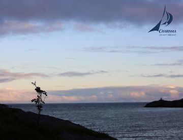 Abendstimmung ... Blick auf die Mündung des Nusfjords