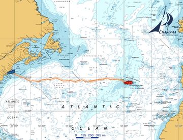 Atlantik West 2.158 sm liegen in unserem Atlantik-Kielwasser