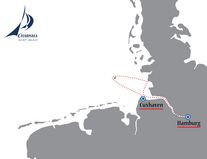 Hamburg - Cuxhaven Route Segeltraining Wattenmeer