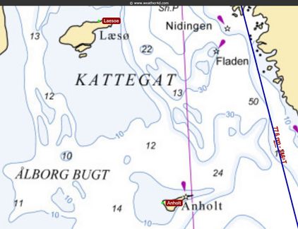 Route Østerby - Anholt
