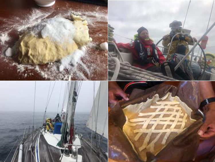 Apfelkuchen auf dem Atlantik