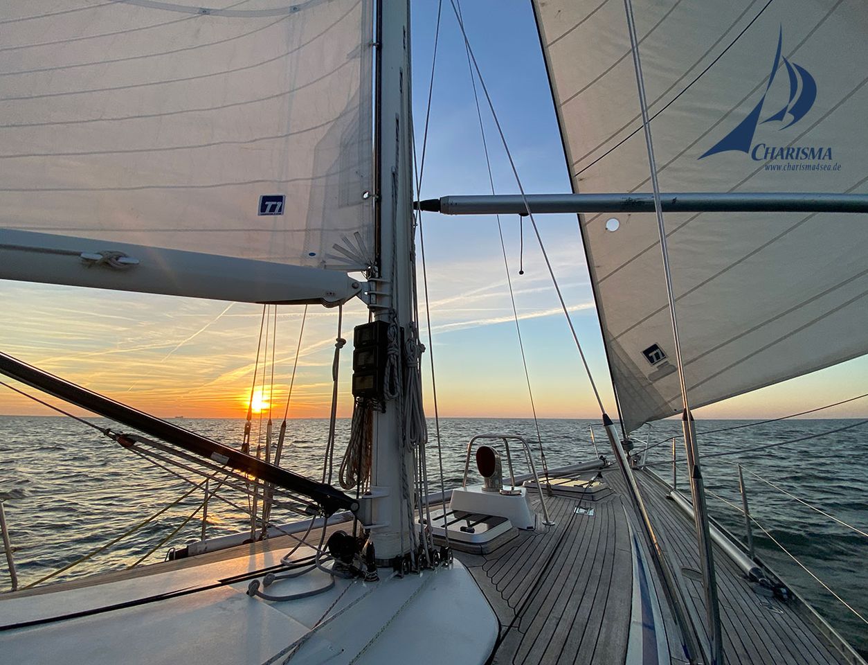 Schmetterlingssegeln vor dem Wind