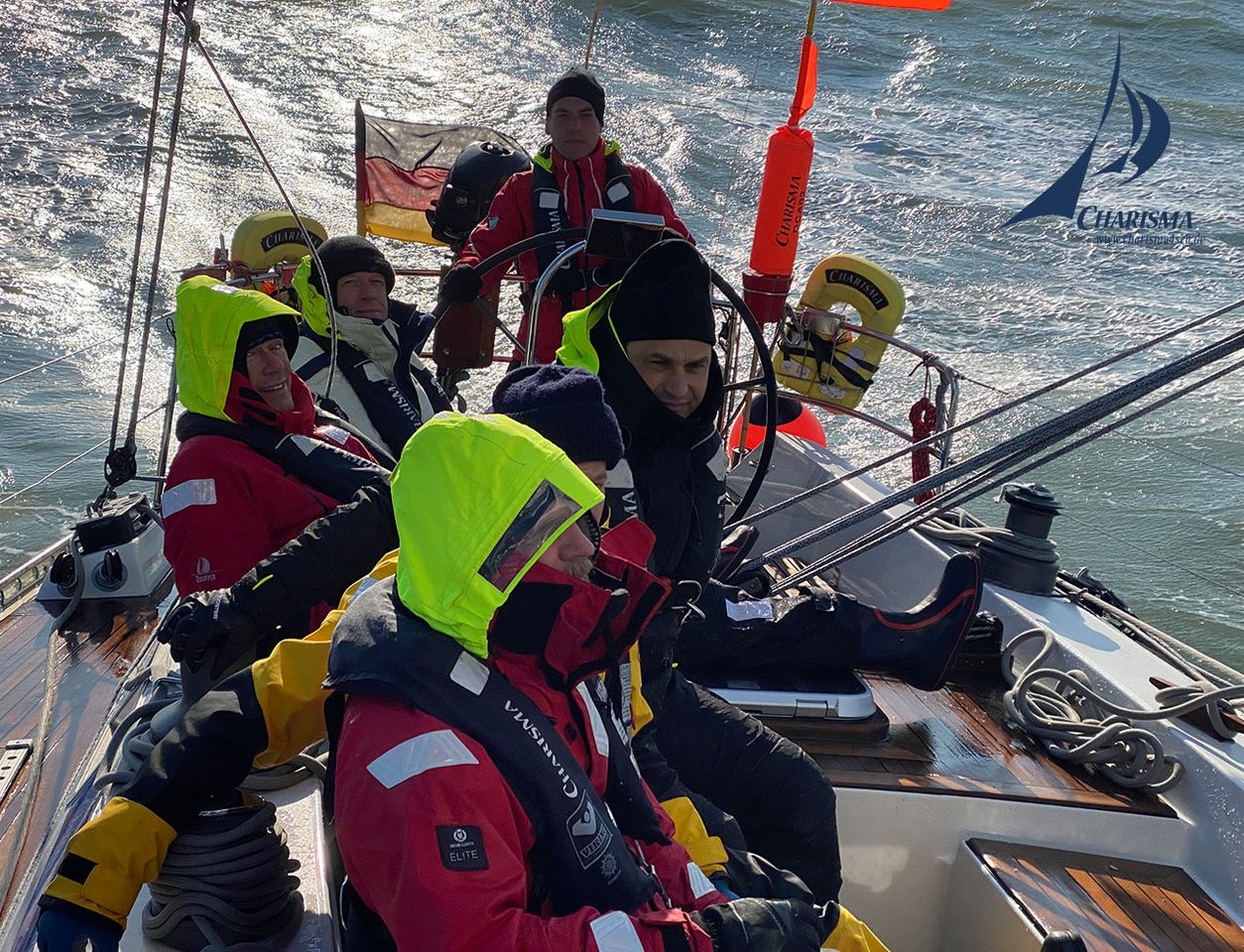 Crew im sicheren Cockpit